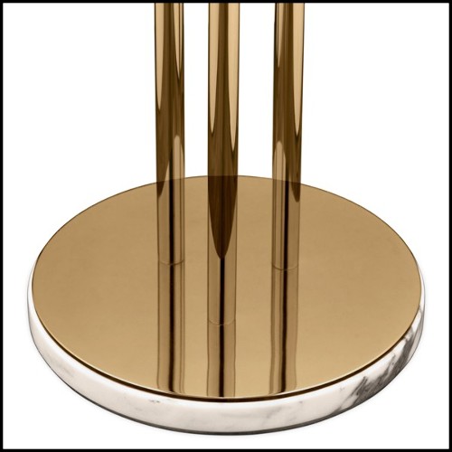 Floor lamp with crystal glass tubes and gold-plated polished brass structure 164-Fall