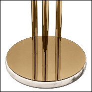 Lampadaire avec structure en laiton poli plaqué Gold et tubes en verre cristal 164-Fall