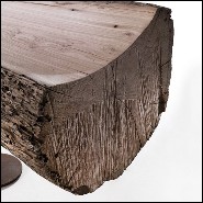Banc en cèdre brut ou en chêne brut double 154-Raw Cedar Oak