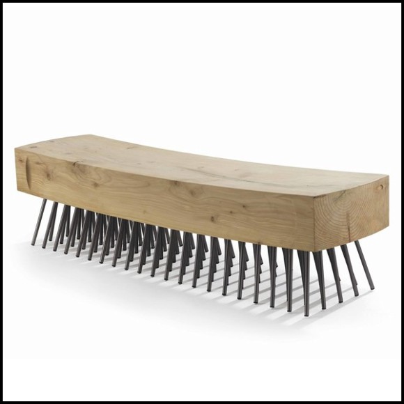 Bench with solid natural cedar wood 154-Hair Brush