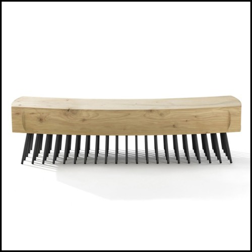 Bench with solid natural cedar wood 154-Hair Brush