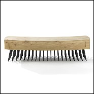 Bench with solid natural cedar wood 154-Hair Brush