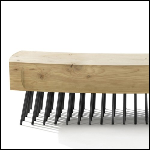 Bench with solid natural cedar wood 154-Hair Brush