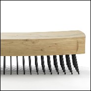 Bench with solid natural cedar wood 154-Hair Brush