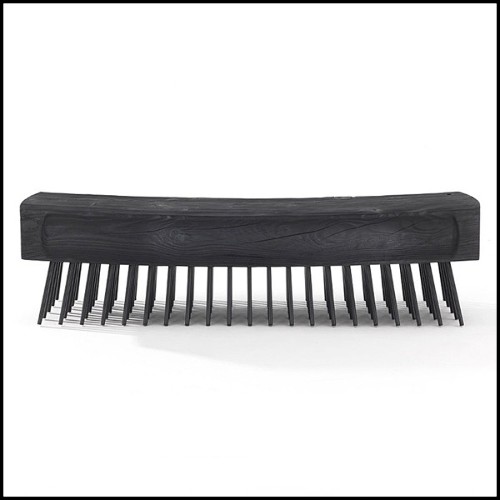 Bench with solid natural cedar wood 154-Hair Brush