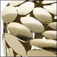 Side table made in steel in gold plated finish in 24-karat or in nickel finish 107-Multi Leaves