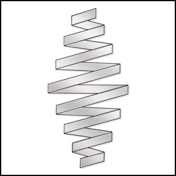 Miroir avec bords en bois massif finition tabac 119-Ribbon Master