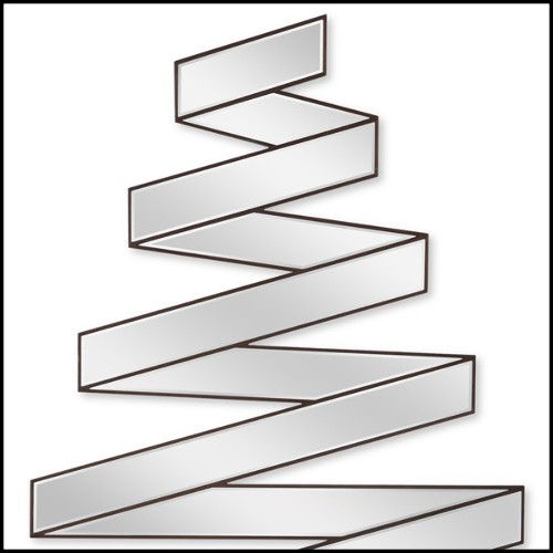 Miroir avec bords en bois massif finition tabac 119-Ribbon Master