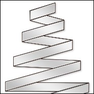 Miroir avec bords en bois massif finition tabac 119-Ribbon Master