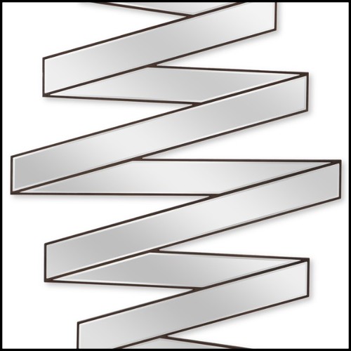 Miroir avec bords en bois massif finition tabac 119-Ribbon Master