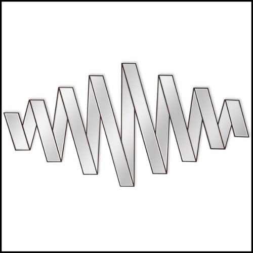 Miroir avec bords en bois massif finition tabac 119-Ribbon Master