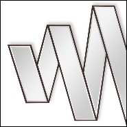 Miroir avec bords en bois massif finition tabac 119-Ribbon Master