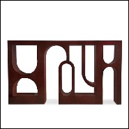 Console table with wooden hand carved structure with red dark lacquered 155-Divani