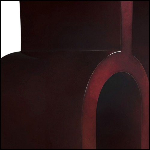 Console table with wooden hand carved structure with red dark lacquered 155-Divani