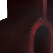 Console table with wooden hand carved structure with red dark lacquered 155-Divani