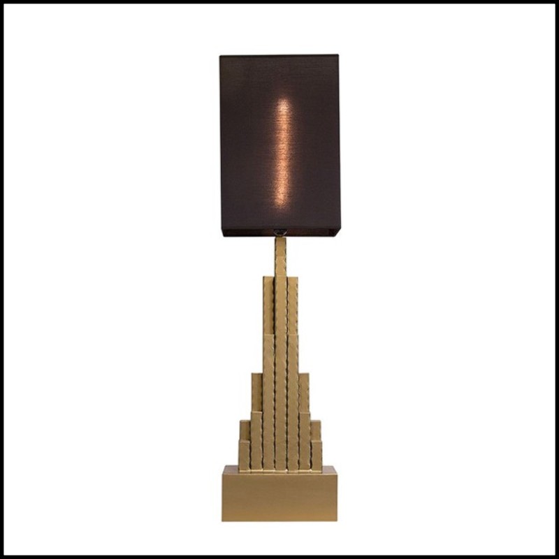 Table Lamp with structure hand-crafted in forged iron 167-Empire State