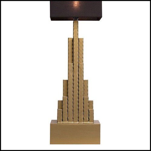Table Lamp with structure hand-crafted in forged iron 167-Empire State