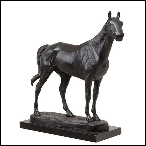 Sculpture 24 - Horse - Noir - Pacific Compagnie.
