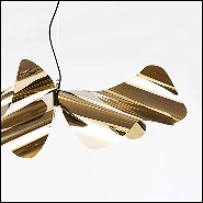 Suspension in stainless steel in gold finish 24 carats 107-Popy