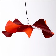 Suspension in stainless steel in red varnished finish 107-Poppy Red
