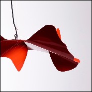 Suspension in stainless steel in red varnished finish 107-Poppy Red