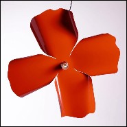 Suspension in stainless steel in red varnished finish 107-Poppy Red