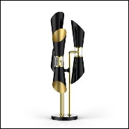 Lampe de table avec structure en laiton massif finition Gold et verre clair 165-Coltrane