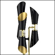 Lampe de table avec structure en laiton massif finition Gold et verre clair 165-Coltrane