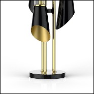 Lampe de table avec structure en laiton massif finition Gold et verre clair 165-Coltrane