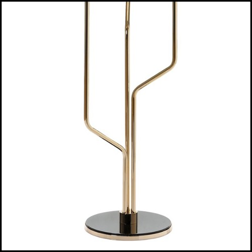 Floor lamp with structure in solid brass in gold finish and with clear glass 165-Coltrane