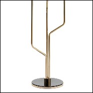 Lampadaire avec structure en laiton massif finition Gold et verre clair 165-Coltrane