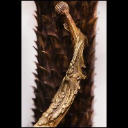 Chair with structure in solid beech wood covered with natural python skin PC-Python Medium