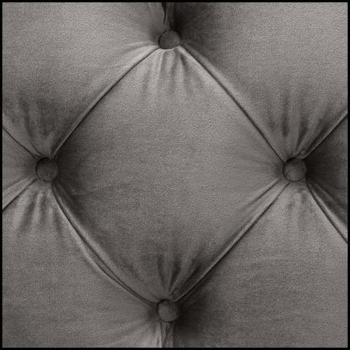 Canapé avec structure en bois massif recouvert de velours gris marsouin ou velours bleu nuit Savona 24-Karen