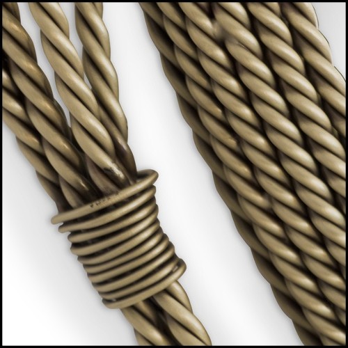 Mirror with vintage brass frame structure and mirror glass 155-Brass Knot