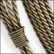 Mirror with vintage brass frame structure and mirror glass 155-Brass Knot