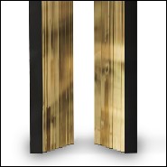 Console table with wooden black lacquered structure and with gold plated solid polished brass 164-Maxima