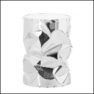 Tabouret avec structure en aluminium poli tordue finition Gold 107-Bumpy Medium