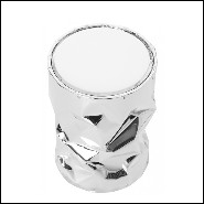 Tabouret avec structure en aluminium poli tordue finition Gold 107-Bumpy Medium