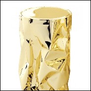 Tabouret avec structure en aluminium poli tordue finition Gold ou chromée 107-Bumpy Large