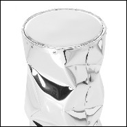 Tabouret avec structure en aluminium poli tordue finition Gold ou chromée 107-Bumpy Large