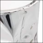 Tabouret avec structure en aluminium poli tordue finition Gold ou chromée 107-Bumpy Large