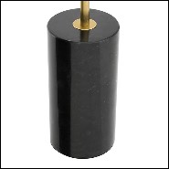 Floor Lamp in antique brass finish or nickel finish with white or clear glass and black marble base 24-Exo