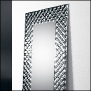 Mirror with high temperature fused glass 6mm thickness and in back silvered finish 146-Glass Pearl