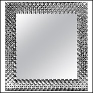 Mirror with high temperature fused glass 6mm thickness and in back silvered finish 146-Glass Pearl Square