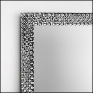 Miroir en verre fondu haute température avec finition argentée à l'arrière 146-Glass Pearl Square
