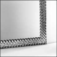 Miroir en verre fondu haute température avec finition argentée à l'arrière 146-Glass Pearl Square