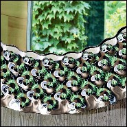 Mirror with high temperature fused glass 6mm thickness and in back silvered finish 146-Glass Pearl Round