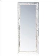 Miroir avec verre miroir rectangulaire et double cadre interne en mosaïque de nacre 162-Mother Pearl Nacre