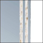 Miroir avec verre miroir rectangulaire et double cadre interne en mosaïque de nacre 162-Mother Pearl Nacre