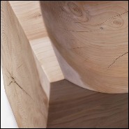 Tabouret ou chaise en bois de cèdre massif naturel avec traitement à la cire d'extrait de pin naturel 154-Curved